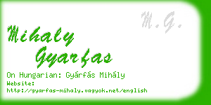 mihaly gyarfas business card