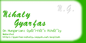 mihaly gyarfas business card